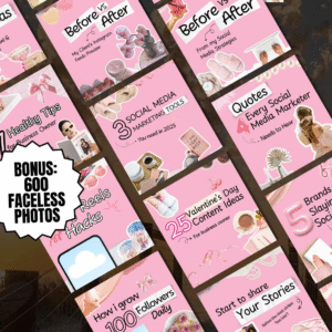 100 Aesthetic Pink Instagram Carousel Templates